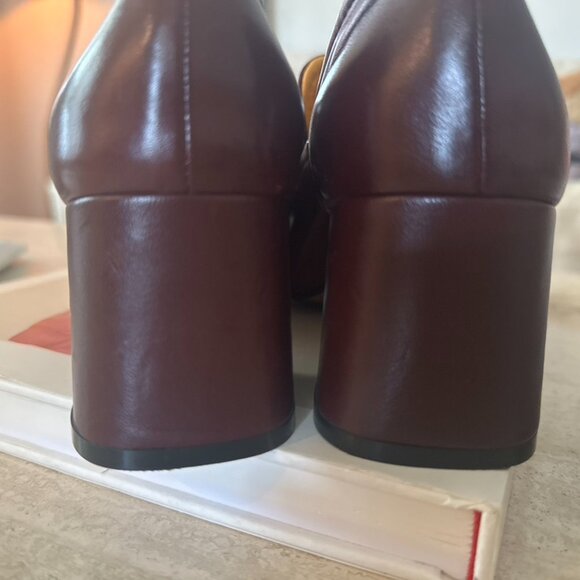 Mara Bini Leather Heeled Loafers - Picture 7 of 11